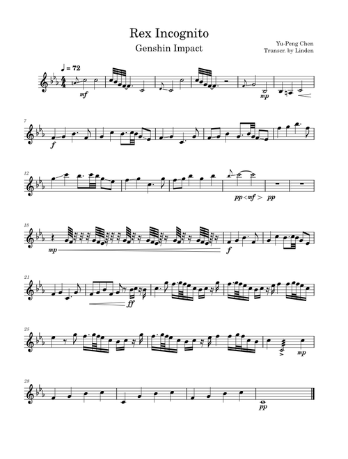 Genshin Impact - Rex Incognito (Violin)
