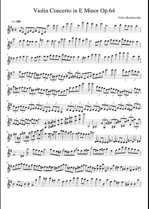 Play Official version of Mendelssohn Violin Concerto in E