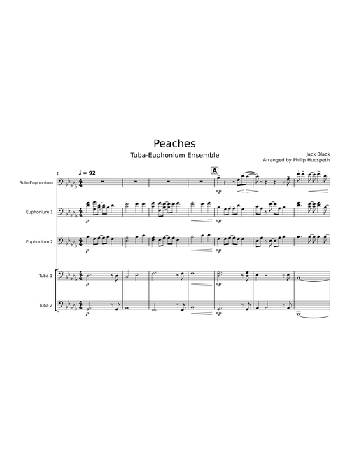 Peaches - Tuba Euphonium Ensemble
