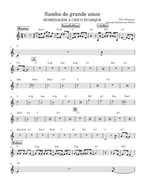 Samba do grande amor – Chico Buarque