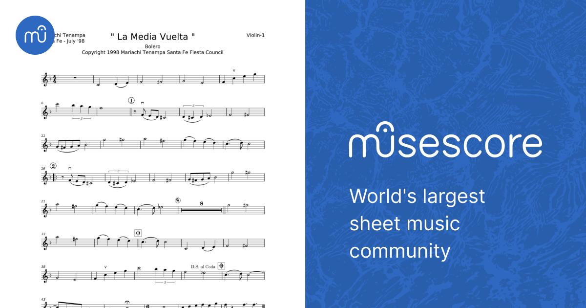 La Media Vuelta Misc Traditional Sheet music for Violin (Solo