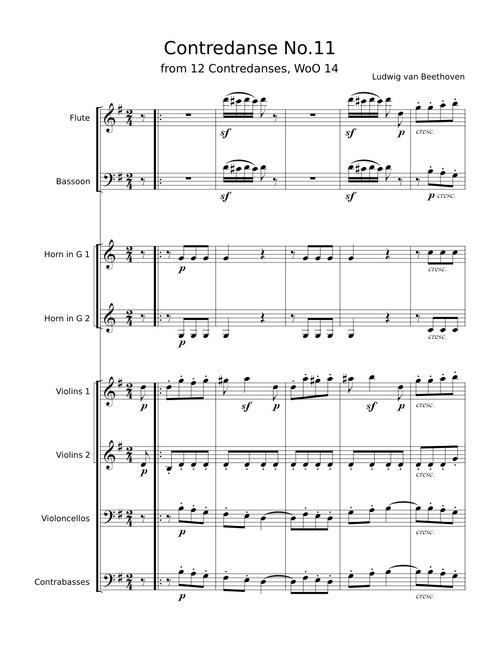 Contredanse No.11 – Ludwig van Beethoven