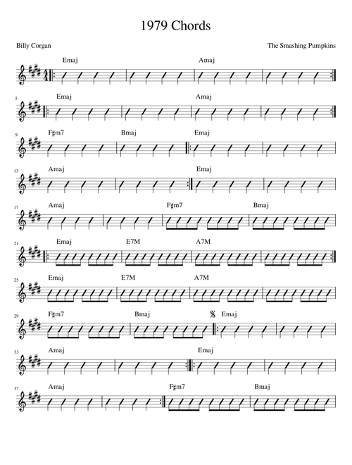 1979 - The Smashing Pumpkins (Chords)