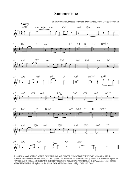 Summertime (Arr. Alex Nunes Rodrigues) - Ira Gershwin, DuBose Heyward, Dorothy Heyward (Trumpet Solo)