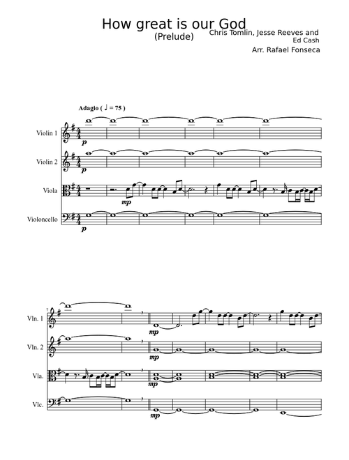 How Great is Our God (Prelude) - String Quartet