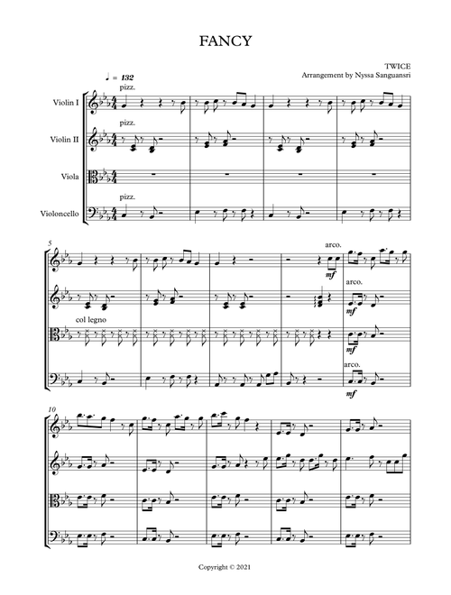 Fancy (Arr. Nyssa Sanguansri) - Joo Young Song, Kyu Sung Choi, Gun Jeon (String Quartet)
