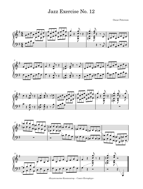 Jazz Exercise No. 12 – Oscar Peterson