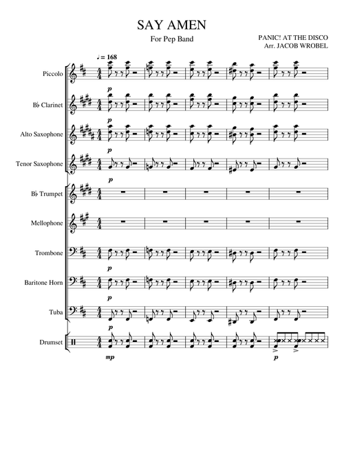 Say Amen - by Panic! at the Disco for Pep Band