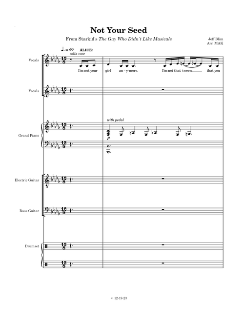Not Your Seed (from Starkid's The Guy Who Didn't Like Musicals)