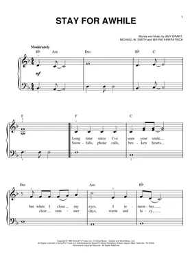 Free Stay For Awhile by Michael W. Smith sheet music | Download