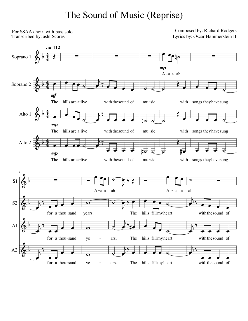 The Sound of Music Medley - Rogers and Hammerstein Sheet