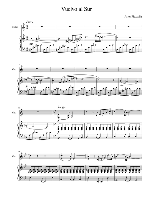 Vuelvo Al Sur – Astor Piazzolla Astor Piazzolla - Vuelvo al Sur V2