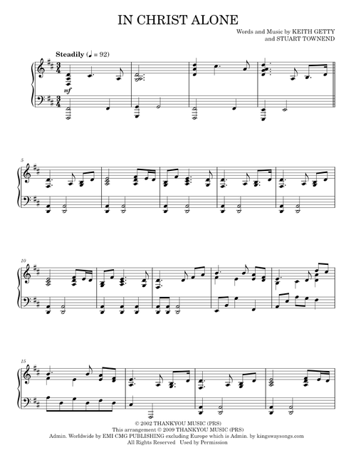 In christ alone - Newsboys (Piano Solo)