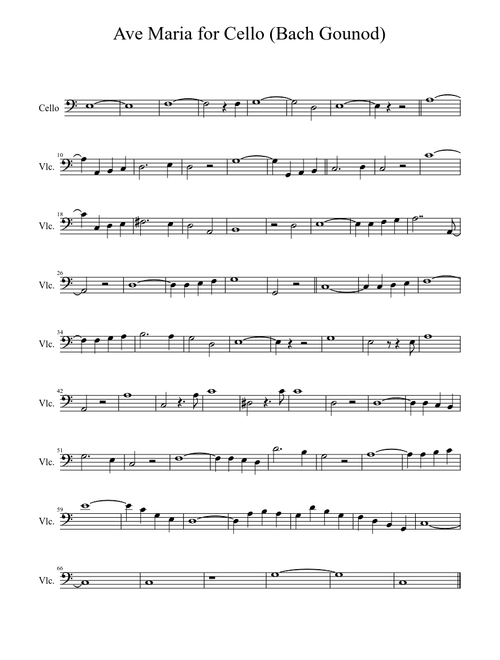 Ave Maria for Cello (Bach Gounod)