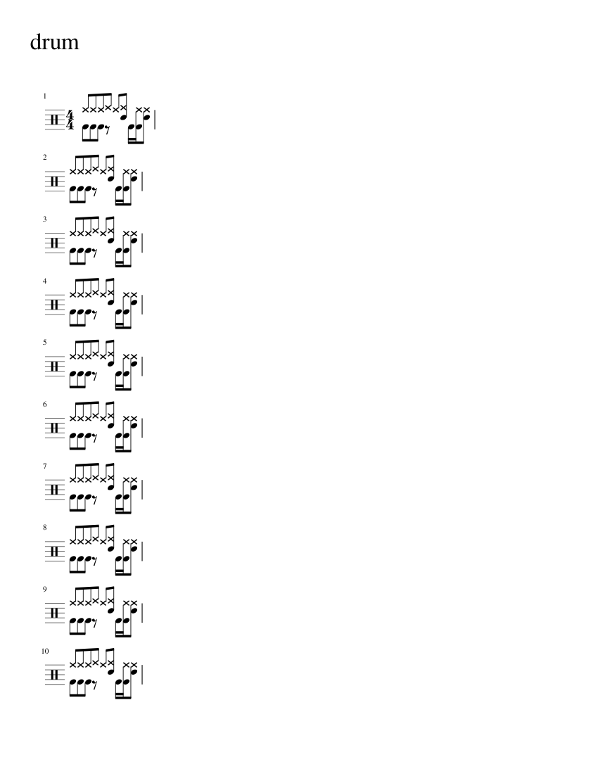 Drum Sheet music for Drum group (Solo) | Musescore.com