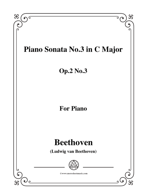 Beethoven-Piano Sonata No.3 in C Major Op.2 No.3,for piano (Arr. MSM) (Piano Solo)