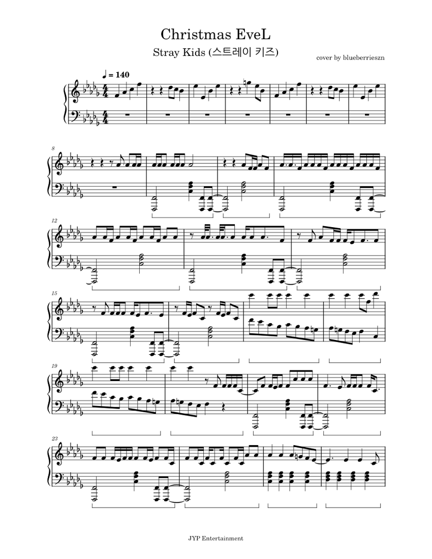 Christmas EveL – Stray Kids (스트레이 키즈) Sheet Music for