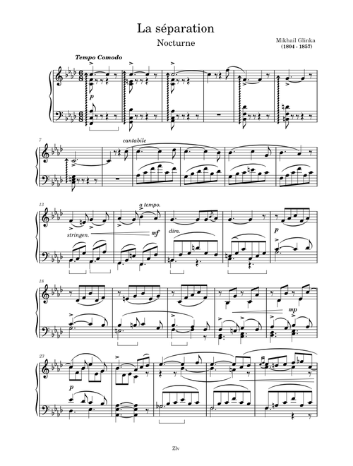 La séparation – Mikhail Glinka