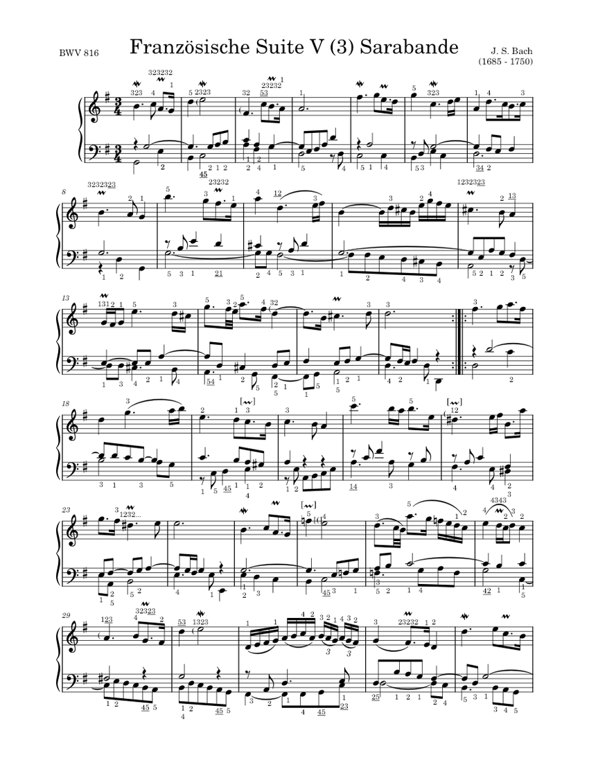 French Suite No.5 in G major, BWV 816 - J. S. Bach - (3