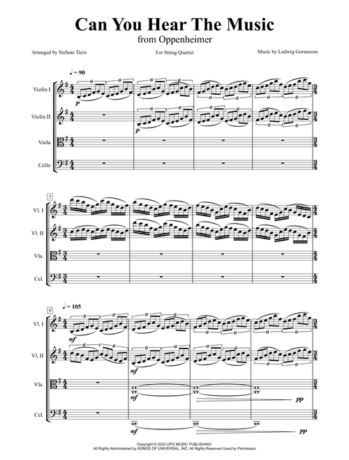 Can You Hear The Music (Arr. Stefano Tiero) - Ludwig Goransson (String Quartet)