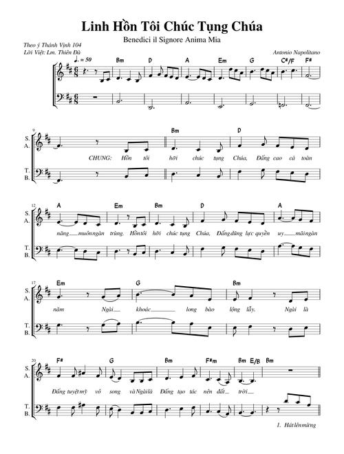 Benedici il Signore Anima Mia