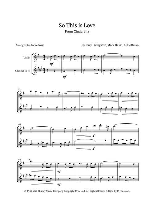 So This Is Love (Arr. André Nusa) - James Ingram (Instrumental Duet)