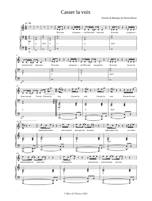 Casser la voix – Patrick Bruel