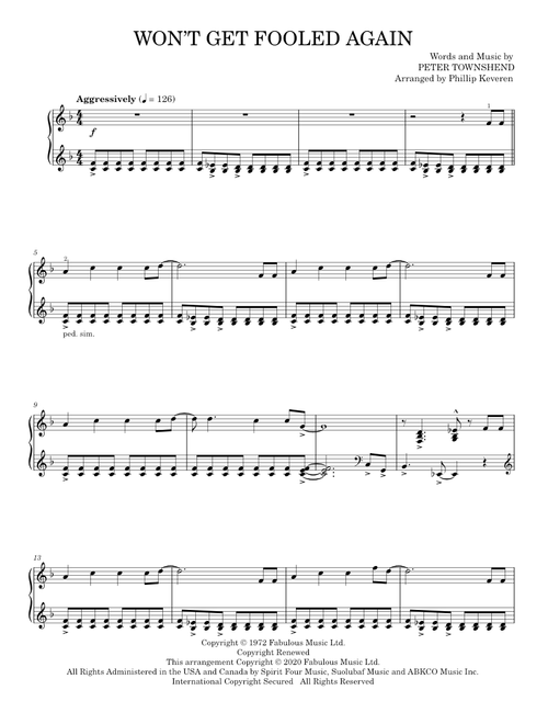 Won't Get Fooled Again - The Who (Piano Solo)