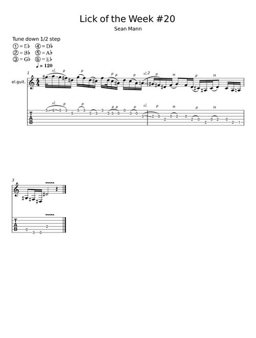 Lick of the Week #20 - Sean Mann