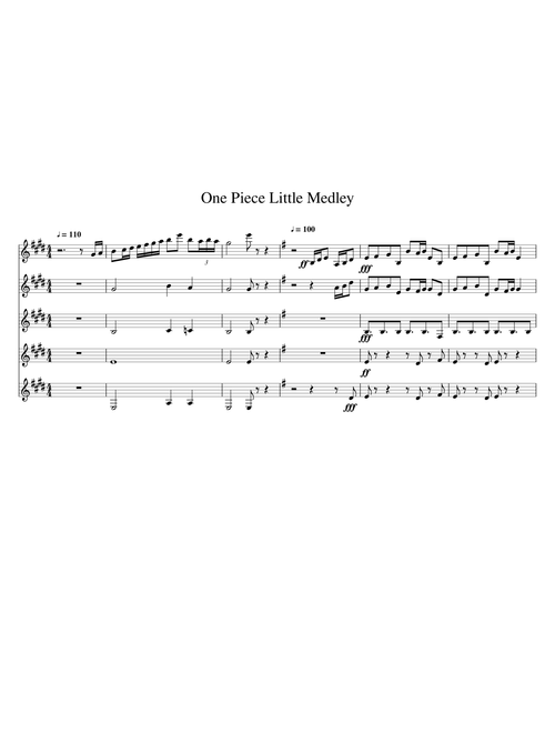 One Piece Little Medley