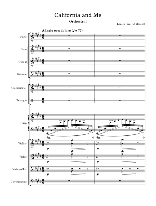 California and Me - Arranged for Orchestra (arr. EJ Marcos)