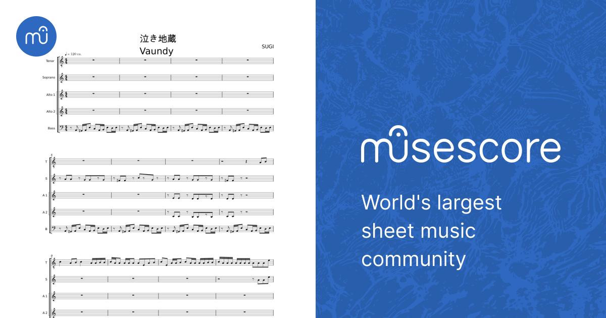 泣き地蔵 - SUGI Sheet Music for Bass guitar, Synthesizer (Mixed