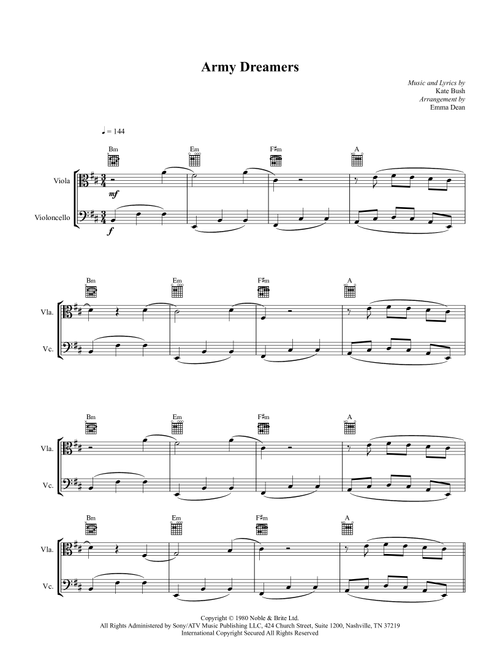 Army Dreamers (Arr. Emma Dean) - Kate Bush (Large Ensemble)