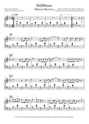 Dollhouse - Melanie Martinez Sheet Music with Chords for Piano