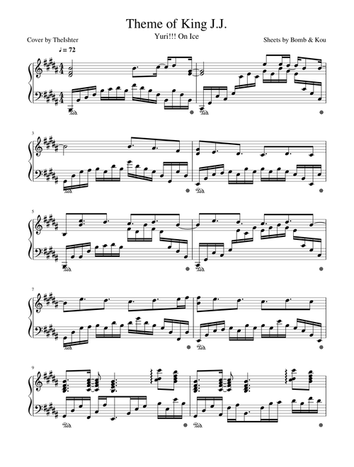 Theme of King J.J. | Yuri!!! On Ice | TheIshter Sheet Music | Full Sheets