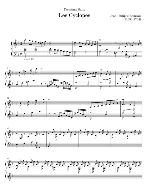Les cyclopes - Jean-Philippe Rameau