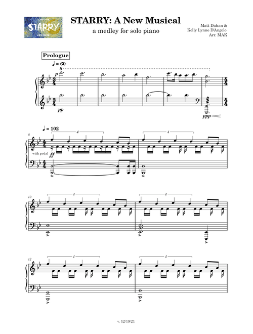 STARRY: A New Musical: A medley for solo piano