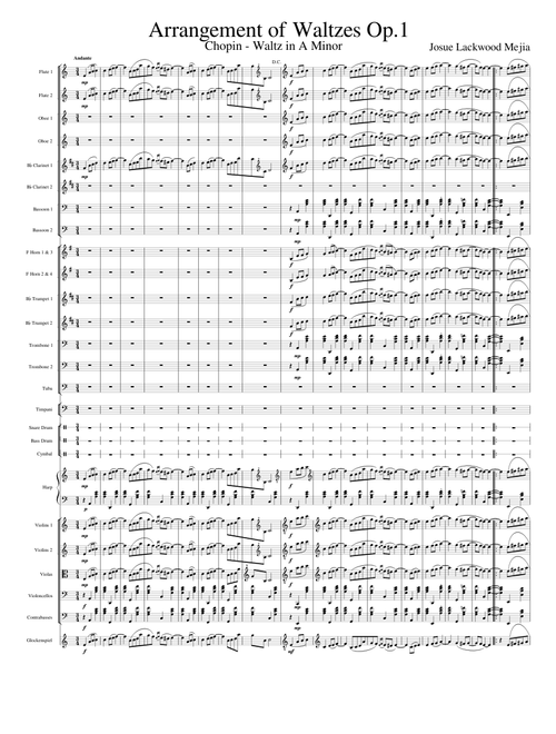 Chopin Waltz in A Minor - Arrangement by Josué Lackwood Op.1