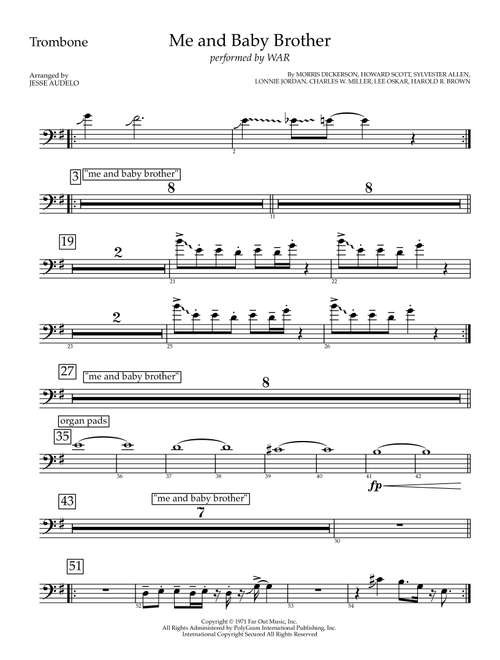 Me And Baby Brother (Arr. Jesse Audelo) - War (Trombone Solo)