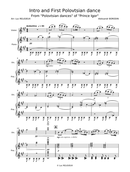 Polovtsian Dances (intro and first dance) – Aleksandr Borodin