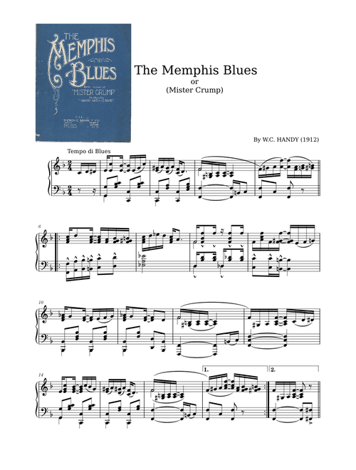 The Memphis Blues by W. C. Handy (1912)