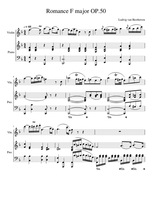 Romance in F major op.50