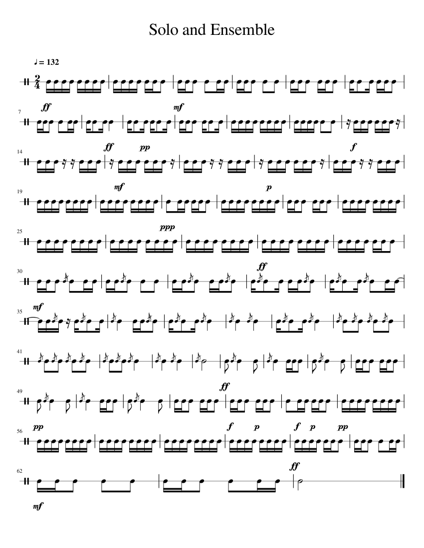 Solo and Ensemble Sheet music for Snare drum (Solo)