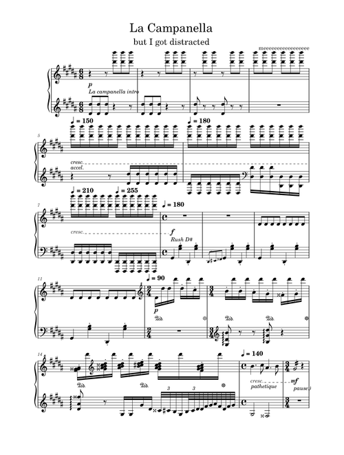 La Campanella – Franz Lizst La Campanella but I got distracted