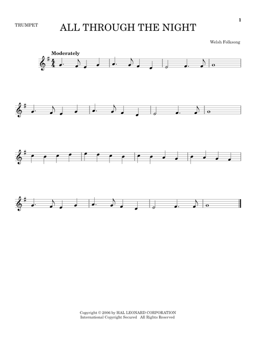 All Through The Night - Welsh Folksong (Trumpet Solo)