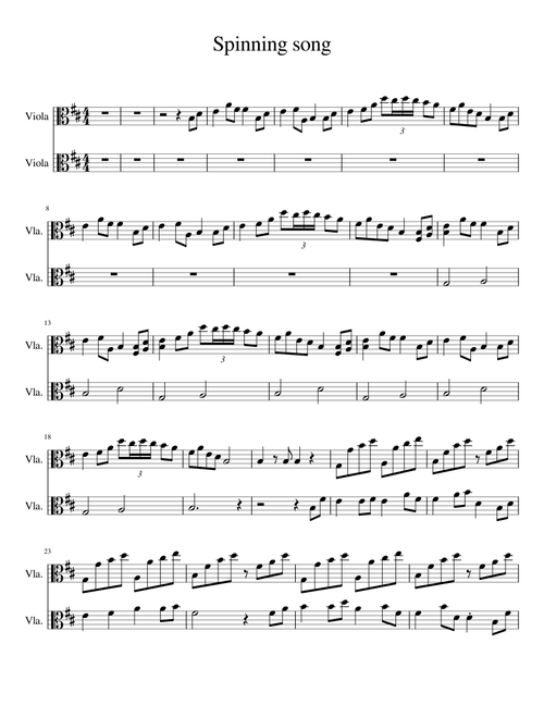 Spinning song (Tsugumi Uta) - Viola Duet
