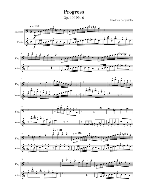 Progress (Bassoon & Violin)