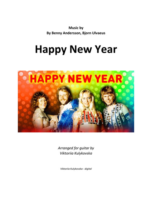 Happy New Year (Arr. Viktoriia Kulykovska) - ABBA (Solo Guitar)