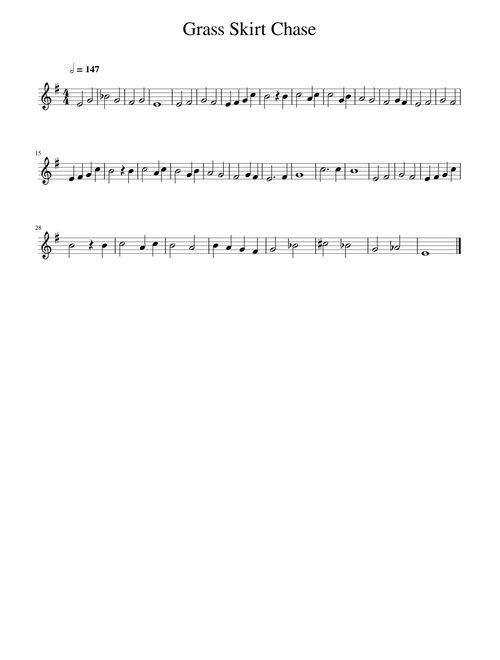 Grass Skirt Chase (Spongebob Chase Song)