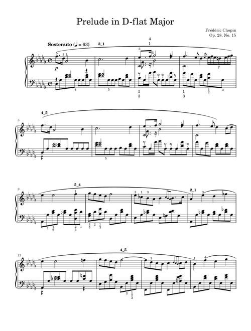 Prelude In Db Major, Op. 28, No. 15 (Raindrop) - Frederic Chopin, The Pianist Movie (Piano Solo)